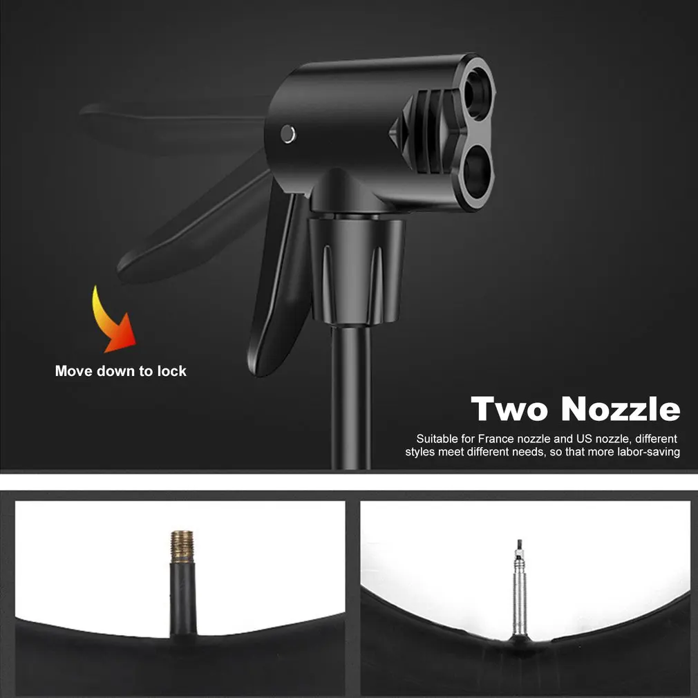 Мини портативный высокого давления алюминиевого сплава велосипед Мячи ног Пол