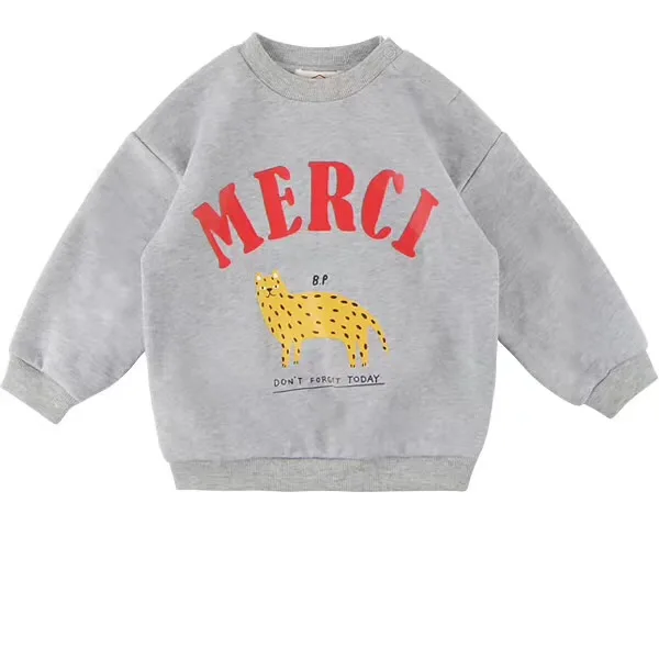 Sweatshirt Коллекция года, Bebe de Pi*, осенняя одежда в Корейском стиле для маленьких мальчиков и девочек футболка с длинными рукавами для малышей милые топы с надписями, детские футболки - Цвет: Sweatshirt