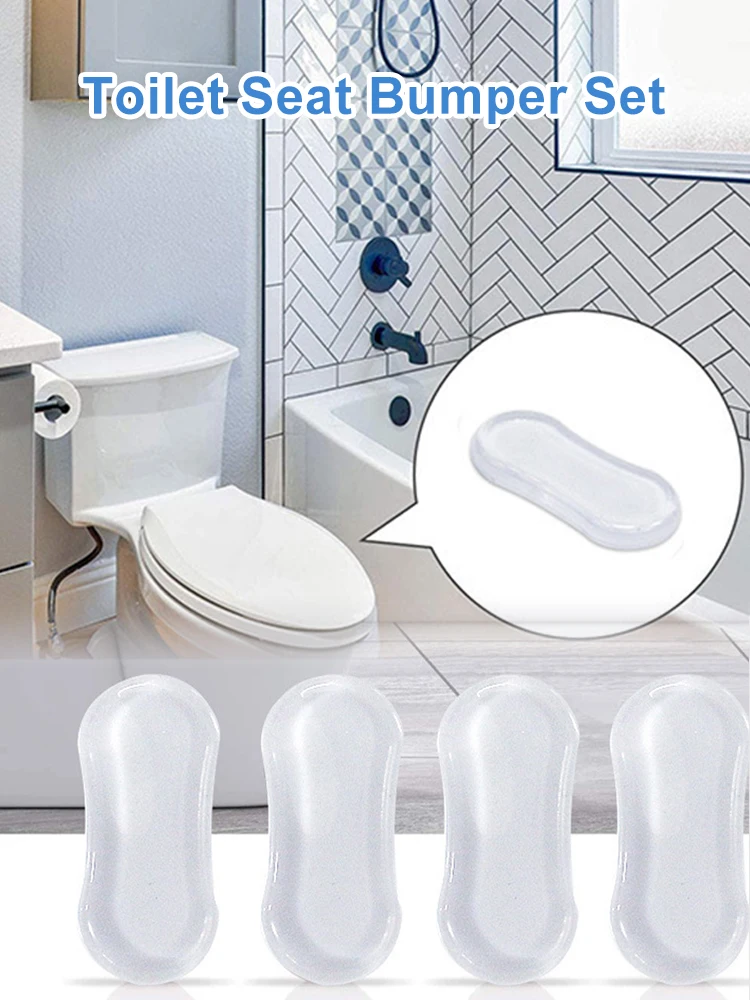 4 шт. крышка для унитаза бесшумная прозрачная наклейка против столкновений