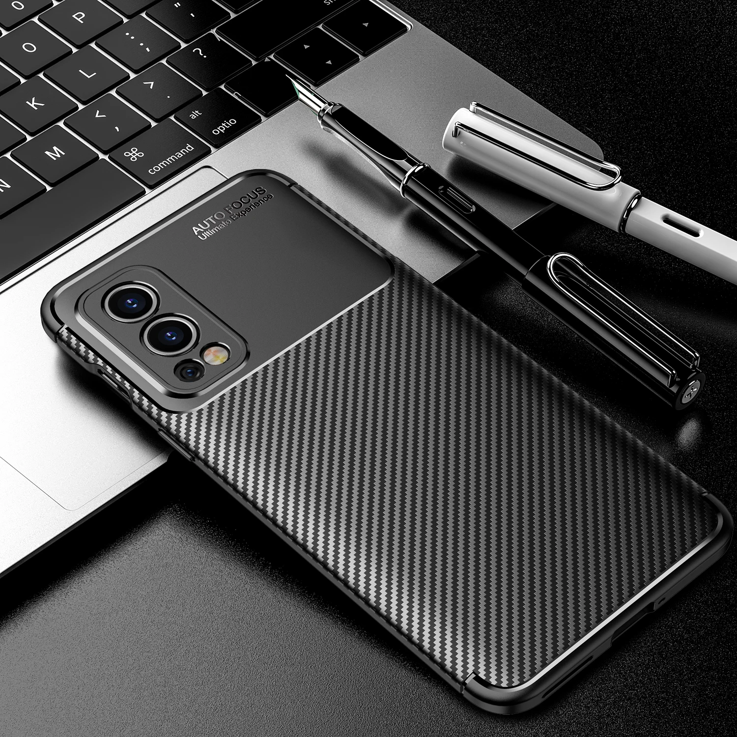 

Stylish Business Shockproof Soft Silicone Rubber Bumper Mobile Phone Protective Back Cover For OnePlus 8T 9 Pro Nord 2 Case
