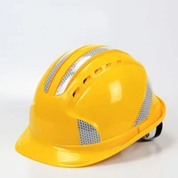 reflective safety helmet breathable abs construction site factory electrically insulated anti smash labor protect safety helmet