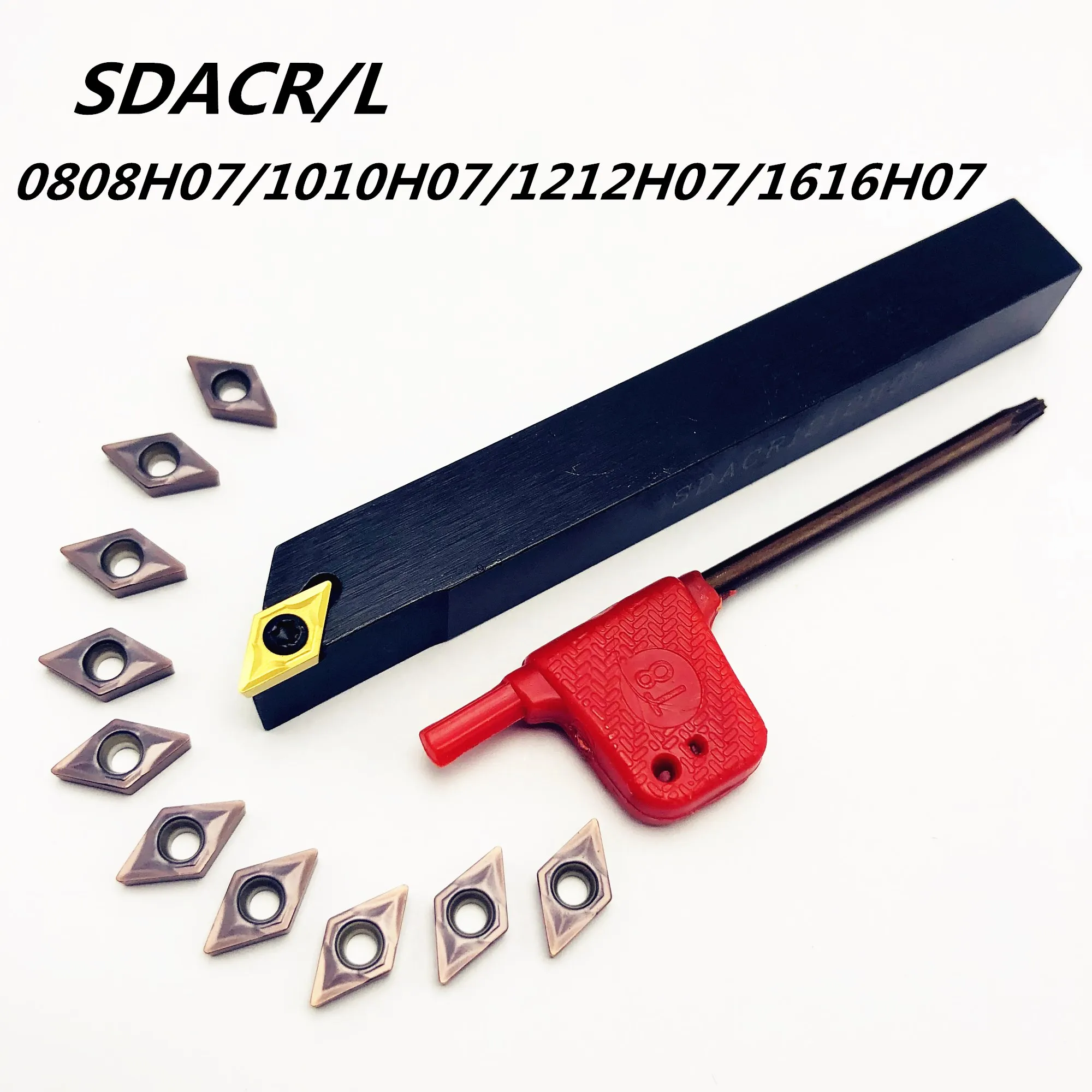 1 шт. SDACR0808K07 SDACR1010K07 SDACR1212K07 SDACR1616K07 внешний держатель инструмента 90 градусов s-тип винтовой держатель для инструментов DCMT070204