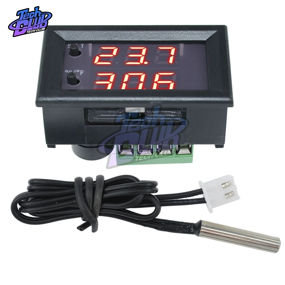 W1209 DC 12 В светодиодный цифровой термостат для контроля температуры NTC датчик W1209WK