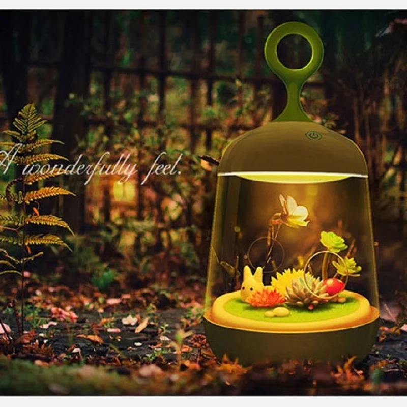 Симпатичный креативный ночник сделай сам для растений лампа с зарядкой через USB