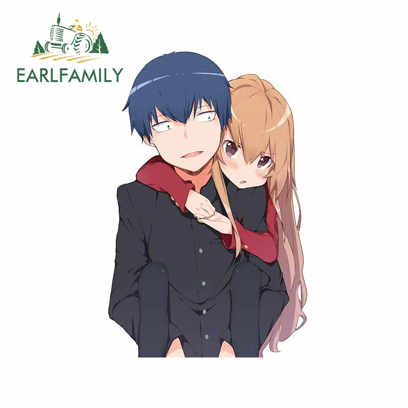 

EARLFAMILY 13cm x 8.6cm For Toradora Windshield Car Stickers Funny Decal Graffiti Sticker Waterproof Scratch-Proof Decoration