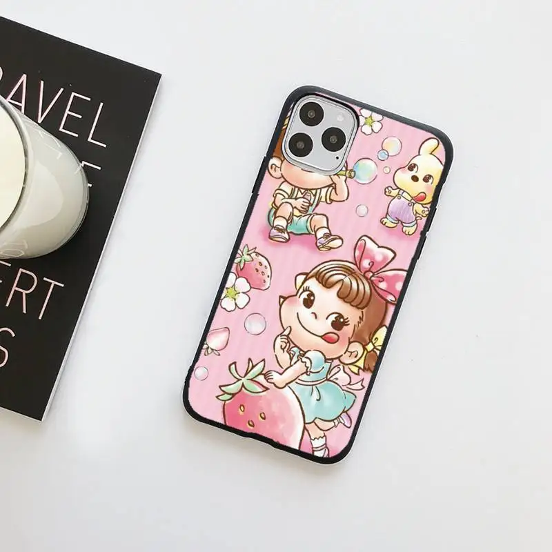 

Fujiya Milky Peko chan Phone Case for iPhone 7 8 11 12 Pro X XS Max XR Samsung A S 10 20 50 Plus pro funda