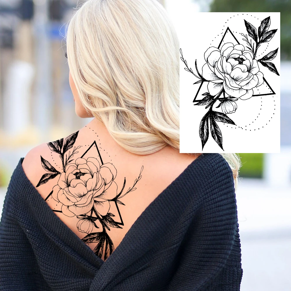 Водостойкие временные татуировки в виде черного льва для мужчин и взрослых 3D