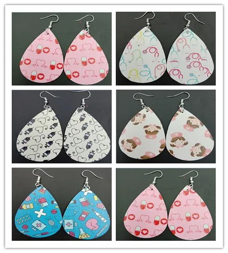 Новинка 0001 года Серьги из искусственной кожи Модная женская обувь Свисающие