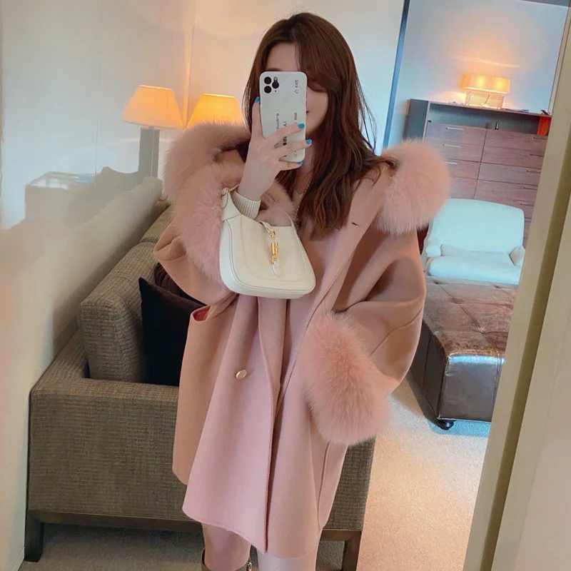 

Fuguihua short double-sided cashmere wool coat gentle temperament winter tweed coat female