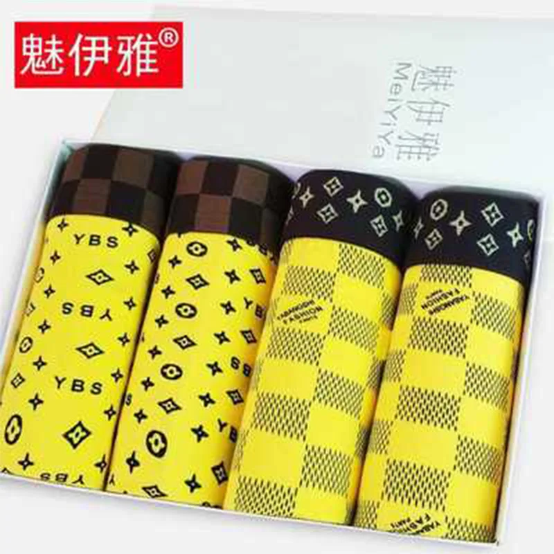 

4pcs/lot Modal BoxersMen Underwear Men Boxer Hombre Boxershorts Sexy Hombre Panties Breathable Middle Waist Printed Boxer
