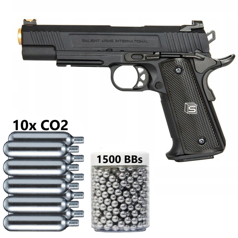 

Soft metal weapon, BB gun, carbon dioxide Gun + bullet converter+carbon dioxide tank +1500ct pellet bullet, metal wall plate