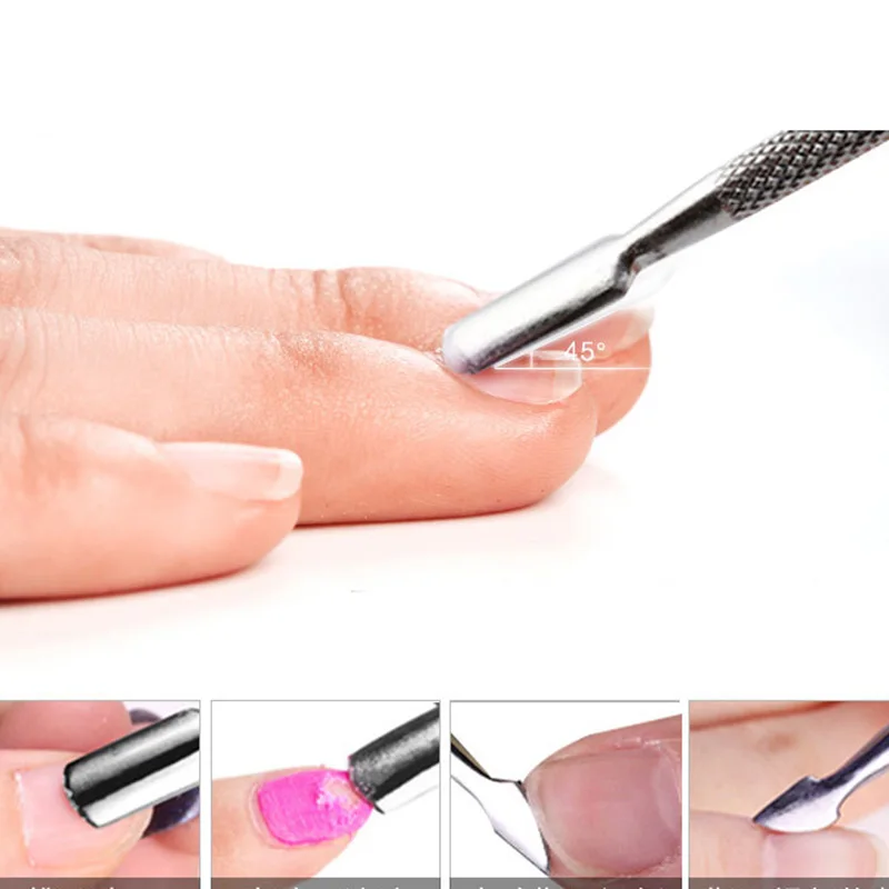 1 шт. двухстороннее удаление омертвевшей кожи толкатель для кутикулы из