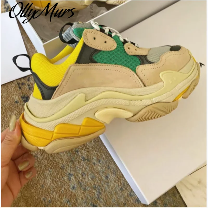 

Ollymurs female athletic shoe designer Thick athletic shoe platform fashion vulcanized casual shoe brand