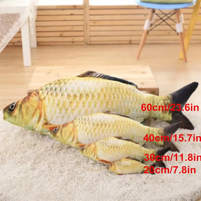 1 pc Fish Plush Doll 3D Carp Throw Toy Shape Sleeping Pillow Gift Catnip Toys Christmas Kids Perfect | Игрушки и хобби