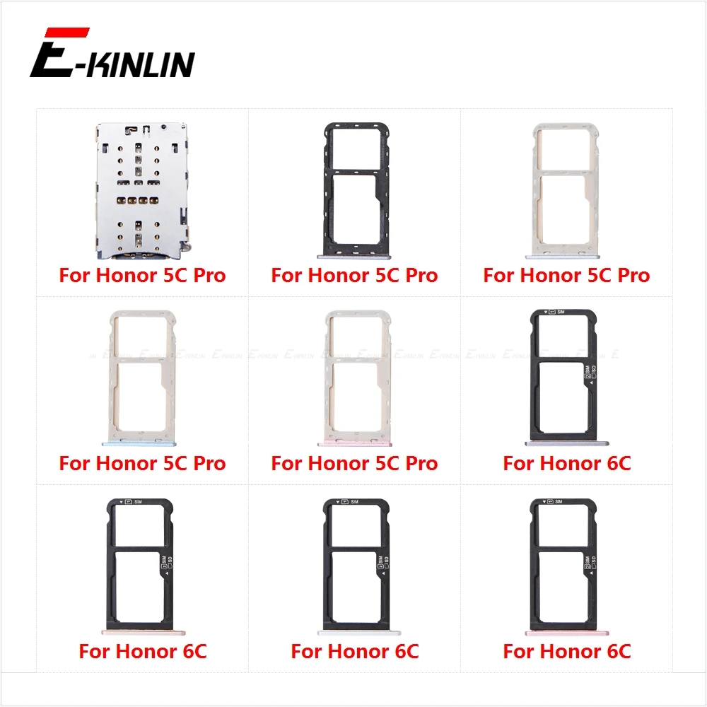 

Sim Socket Adapter Container Connector Holder Slot Micro SD Card Tray Reader For HuaWei Honor 6C 5C Pro