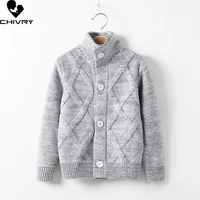 new kids fashion turtleneck cardigan 2021 autumn winter boys sweater solid knitted jumper sweaters coat children cardigans