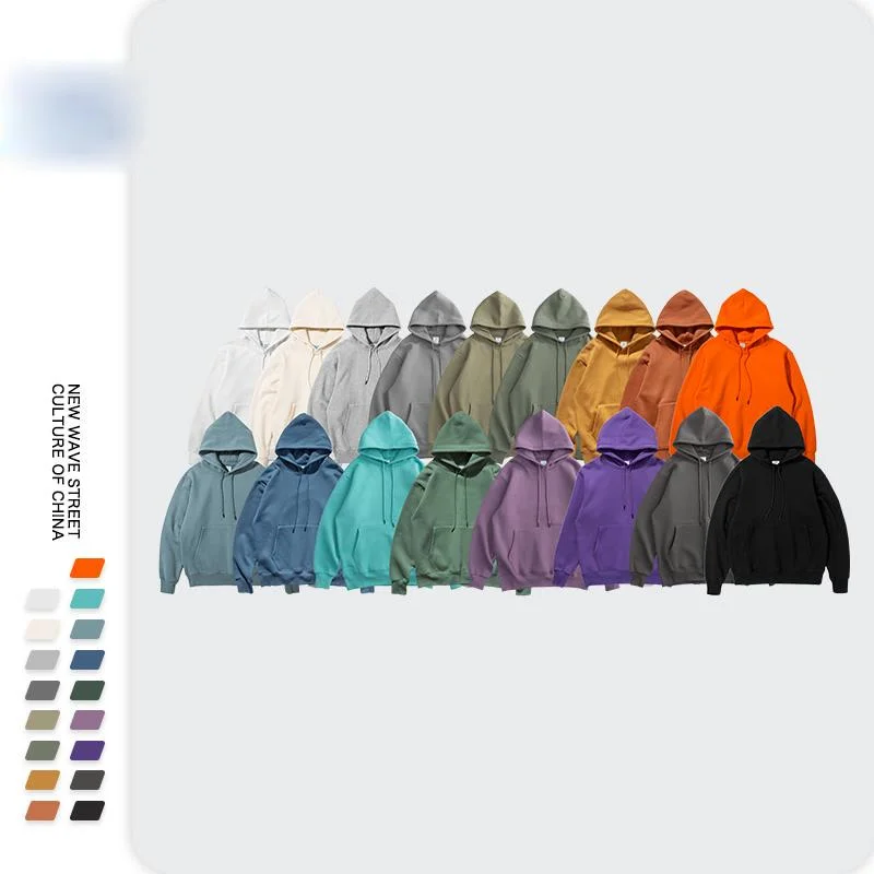 

Four Seasons Mens Thick Fleece Hoodies Hip Hop Pure Hoodies Thick Velvet Fabrics Winter Hoodies 167W17