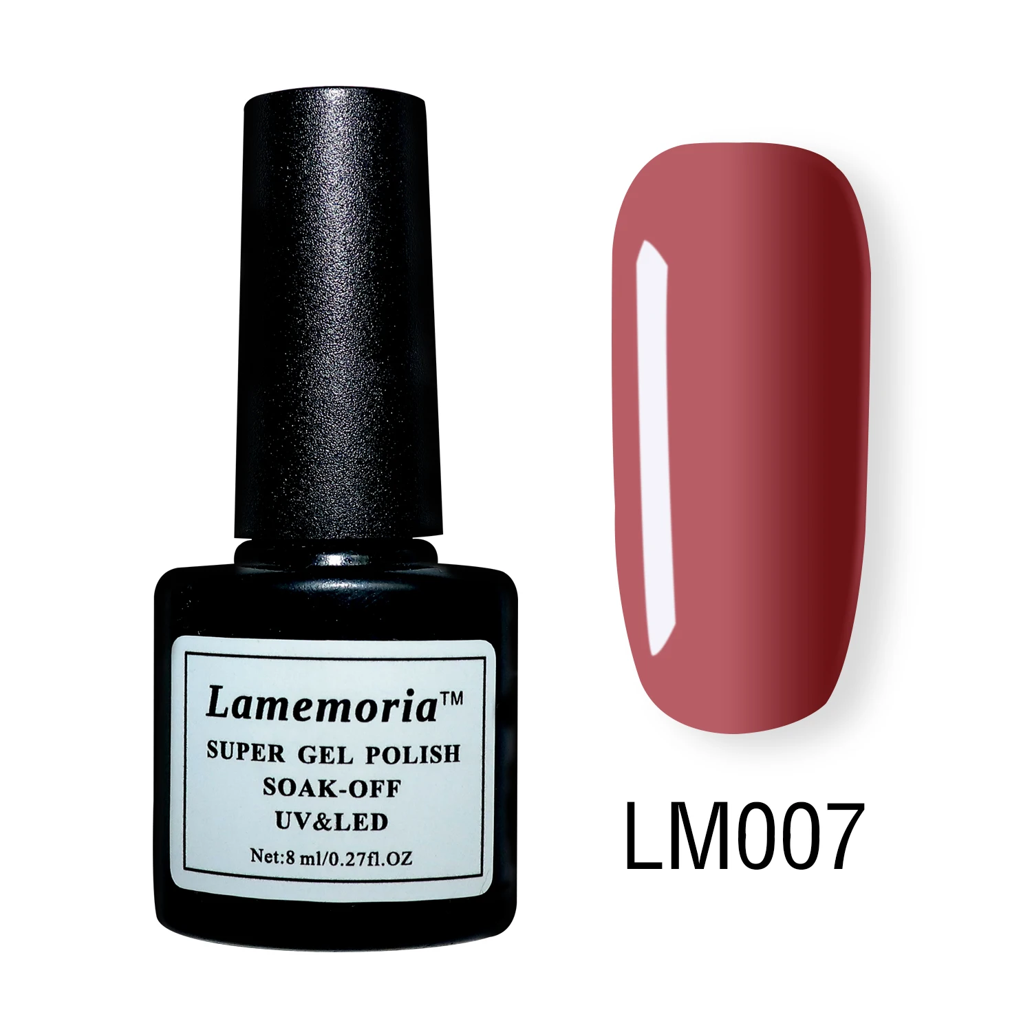 LM007 56 цветов, чистый Гель-лак для ногтей, черный, белый цвет, 8 мл, полуперманентный УФ-лак для ногтей, декоративный светодиодный - Цвет: LM007