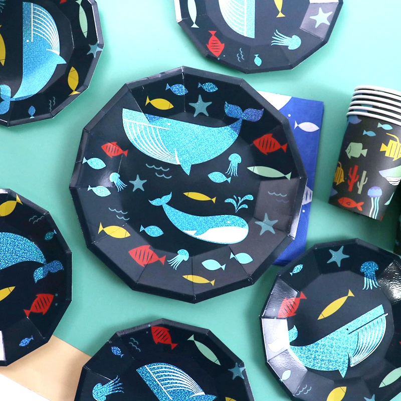 Морская жизнь Пиратская Акула тематический Декор вечерние Русалка первый день