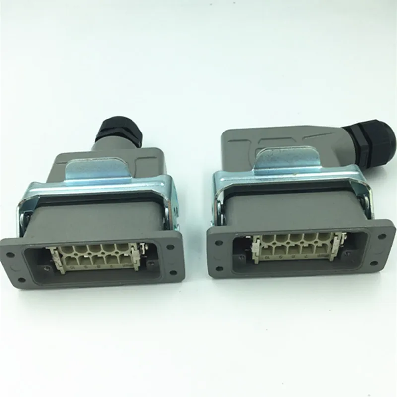 

Rectangular Plug Socket 10-pin Heavy-duty Connector Hot Runner Plug-in HDC-HA-010-1/2DB Concealed