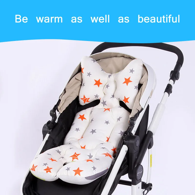 Сиденье для детской коляски коврик подушка хлопок удобный мягкий коляска