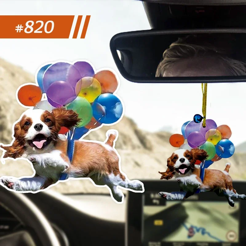 

Car Home Puppy Dog Pendant Colorful Balloon Hanging Ornament Auto Interior Decoration Acrylic Durable DIY Creative Door Pendant