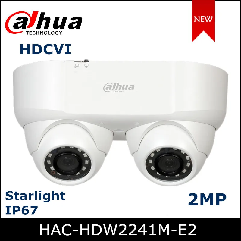 

Dahua 2MP Starlight HDCVI Camera HAC-HDW2241M-E2 IR Dual lens Широковещательная качественная аудиосвязь Smart IR 30m Водонепроницаемая IP67 система видеонаблюдения