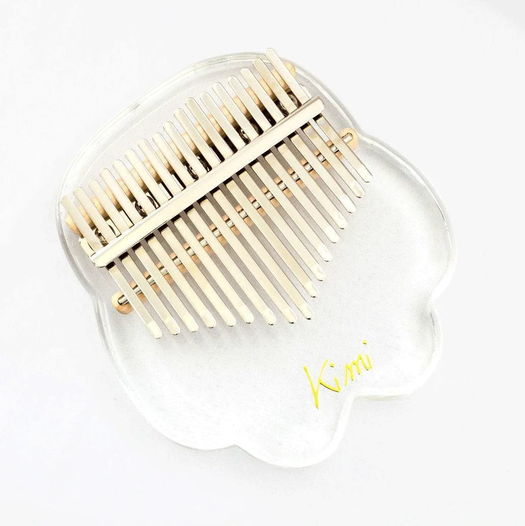 Kimi Kalimba 17 Keys Acrylic Crystal Transparent Rainbow Cat Claw Vibraphone Keyboard Thumb Piano Xylophone Musical Instrument
