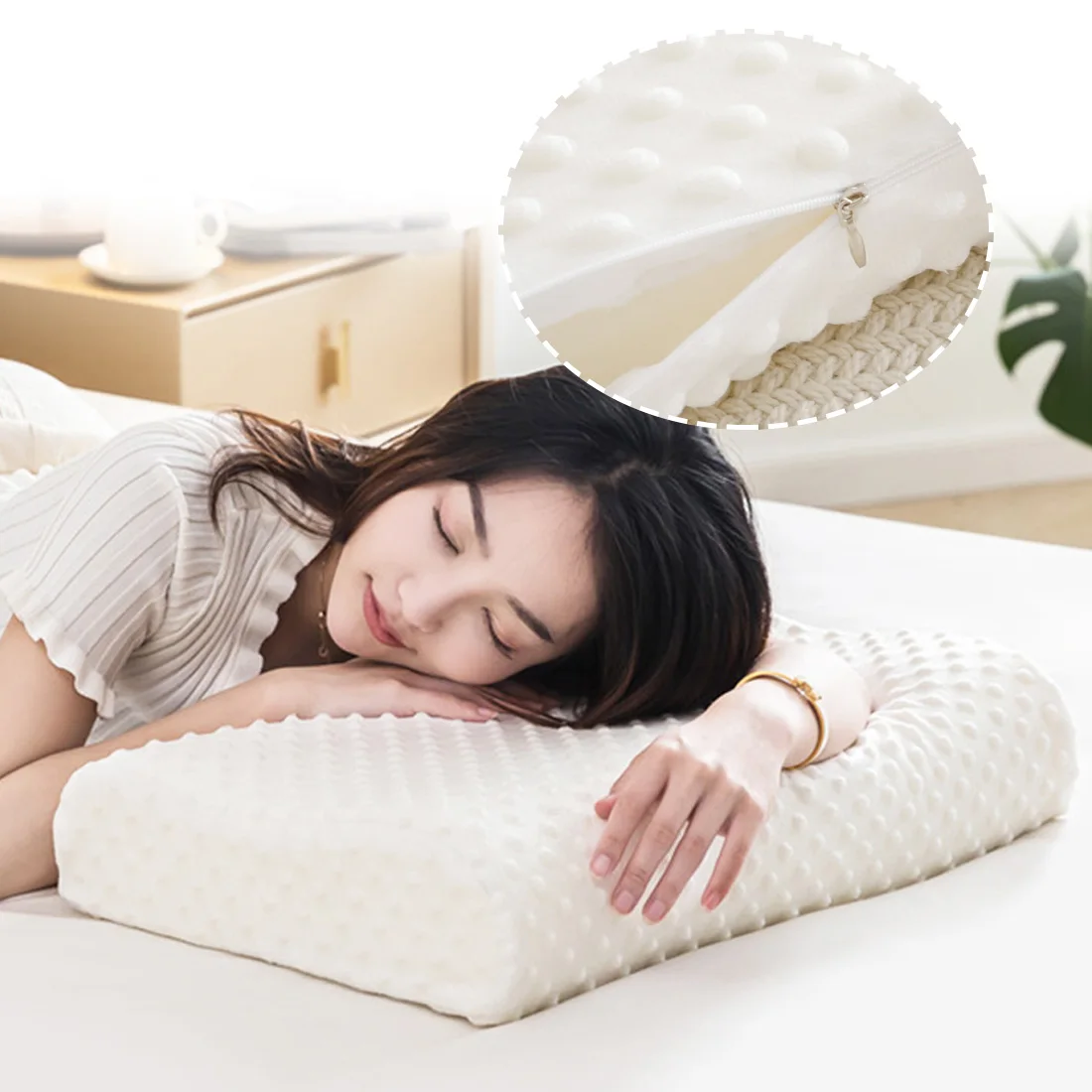 

50x30cm Memory Foam Pillow Neck Shaped Ergonomic Cervical Pillow Orthopedic Sleeping Beding Pillows Comfortable Neck Protection