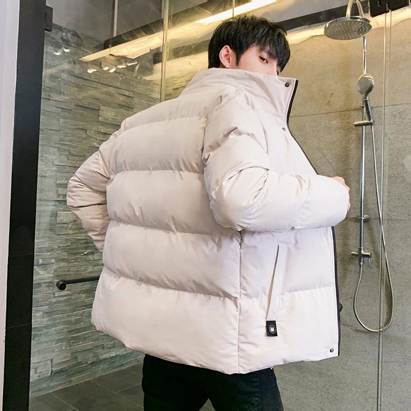 2021 New Arrival Winter Parka Jacket Men Thicken Warm Coats Stand Collar Cotton Padded Male Overcoats Brand Clothing M-4XL