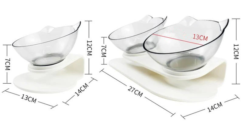 

Non-slip Cat Bowl Double Bowls With Raised Stand Pet Food And Water Bowls For Cats Dogs Feeders Cat Bowl Pet Supplies