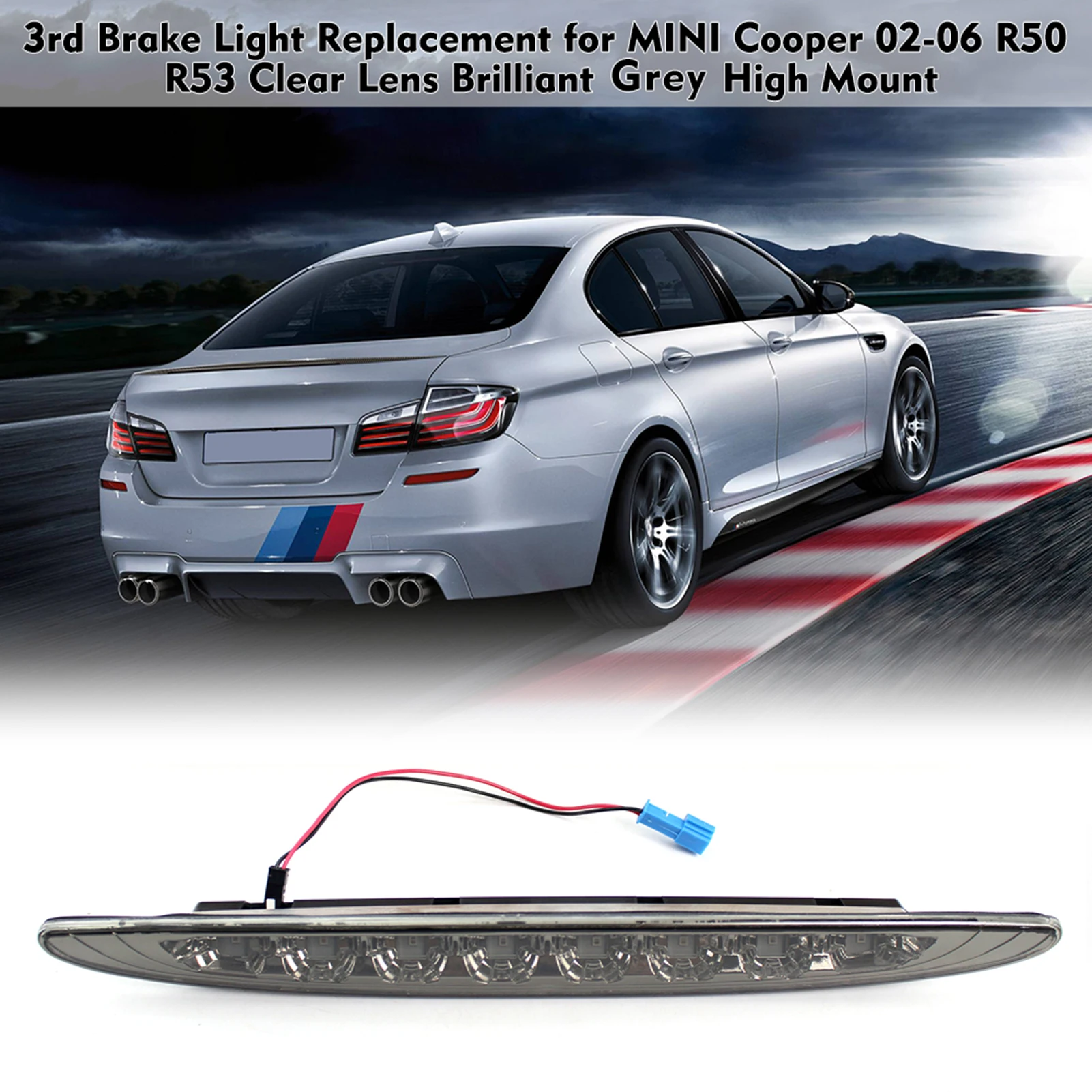 3rd тормозной светильник Замена для MINI Cooper ввиде горшка 01-06 R50 R53 прозрачные линзы