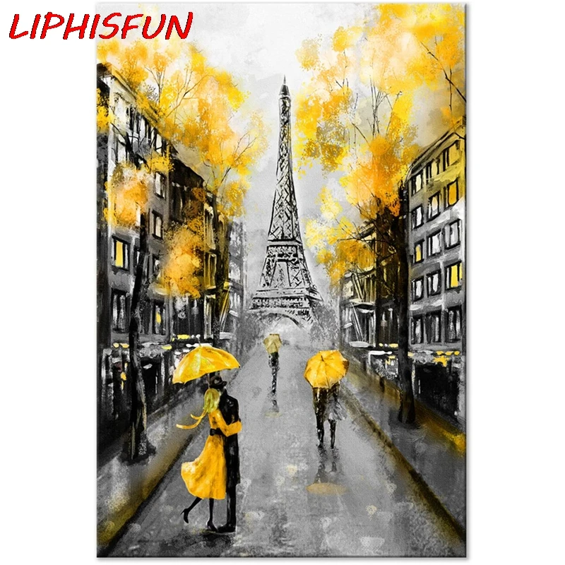 LIPHISFUN полная дрель алмазная живопись ручная вышивка крестиком Стразы