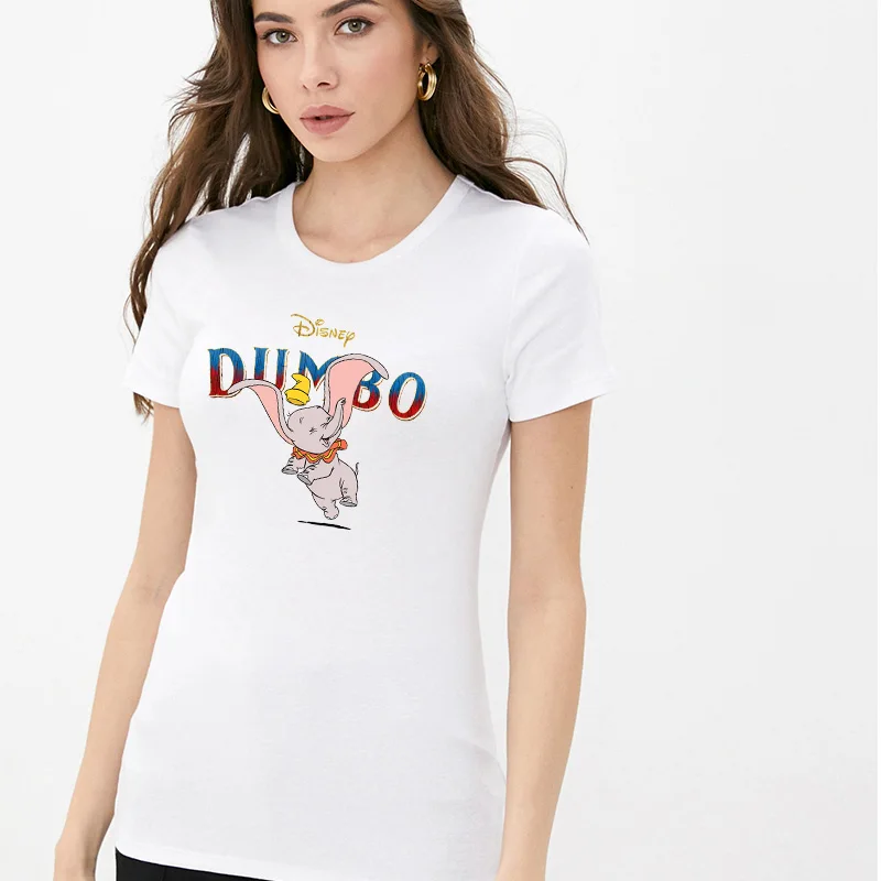 

Cute Disney Dumbo Harajuku T Shirt Women Ullzang Funny Cartoon Aesthetic T-shirts Kawaii Graphic Tee 90s Ladies Pullover Tops