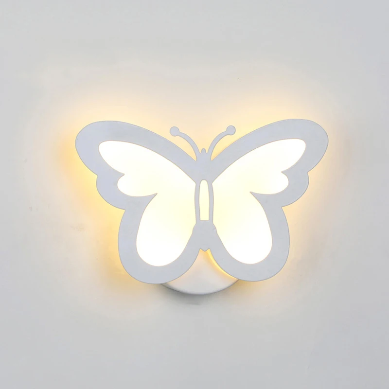 

Butterfly Leaf Wall Lamp Bedroom Bedside Wall Night Light Simple Modern Aisle Corridor Lights 220V 18W 36LED Home Decor Lighting