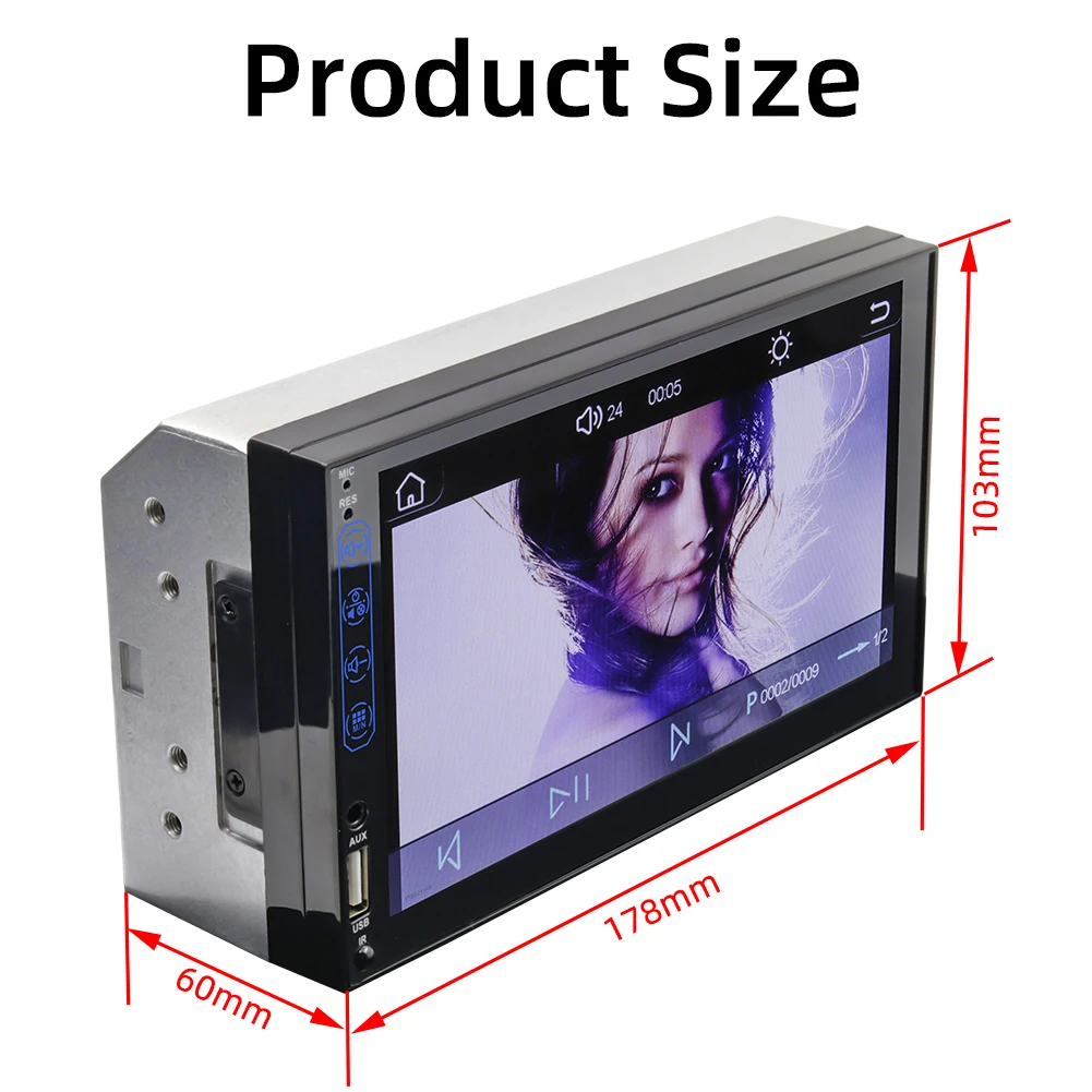 

VODOOL L1 Car Stereo Multimedia Video Player 7 inch Touchscreen AUX-in AM FM Radio Receiver Car Electronics Accessorie
