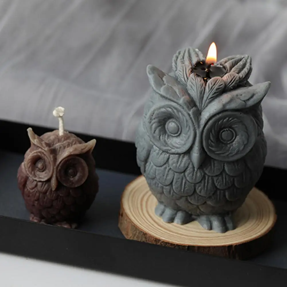

3D Silicone Candle Mold Owl Shape Mould DIY Handmade Resin Mold For DIY Candle Handmade Craft Making Plaster Wax Candle Resin
