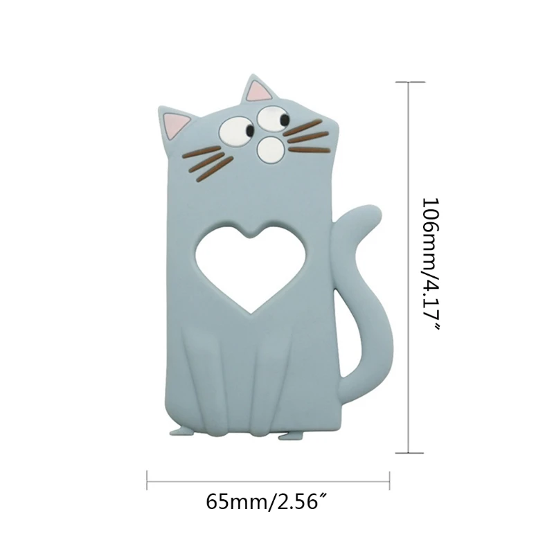 

Baby Teether molar Cartoon Cats Animal Silicone Beads Teether BPA-free Newborn Infant Teething Toy