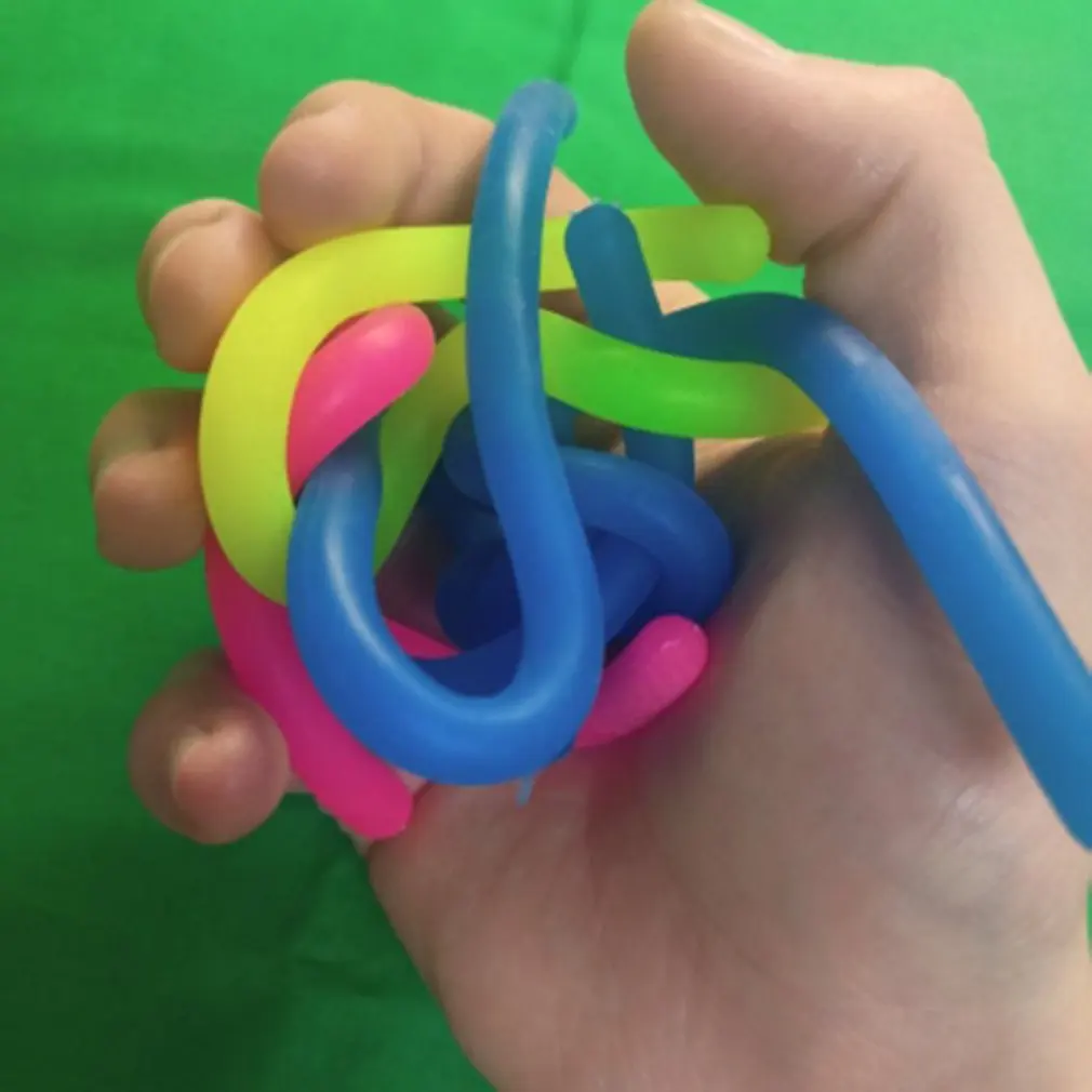 

5Pcs TPR Elastic Noodles Stress Reliever Toy Vent Noodles Antistress Toys Children Squeeze Sensory Toys Gift Random Color