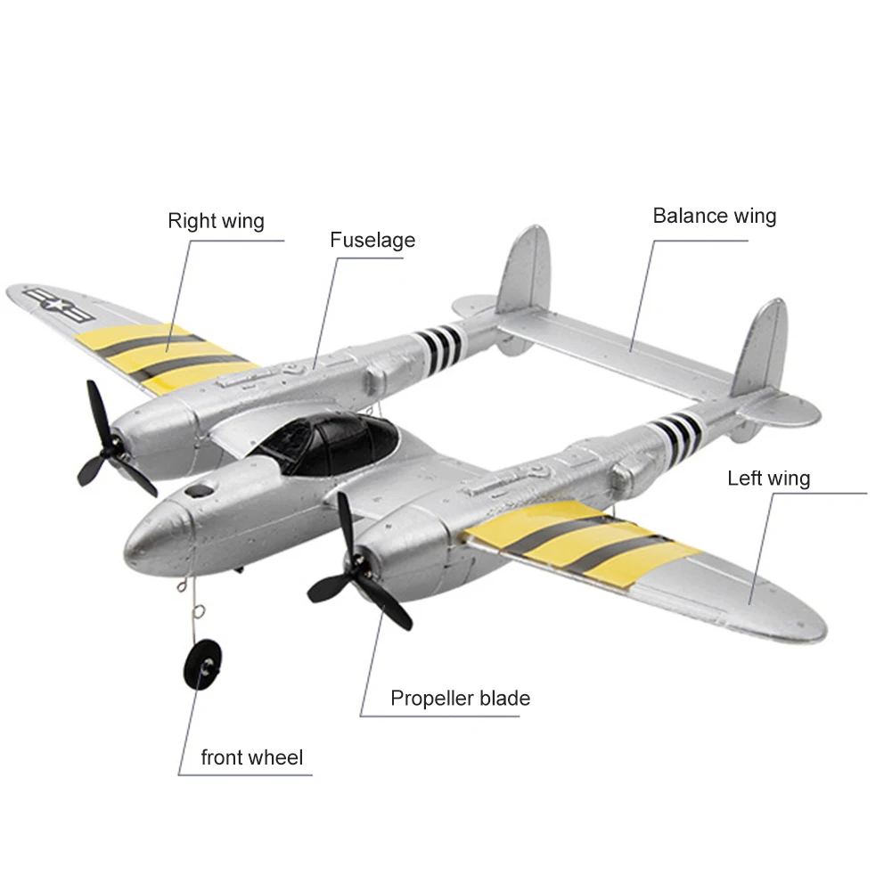 P38 2.4G DIY Flying Remote Control Gift Fixed Wing Throwing Drone Toy Model Indoor Airplane RC Glider Kids Foam Mini |