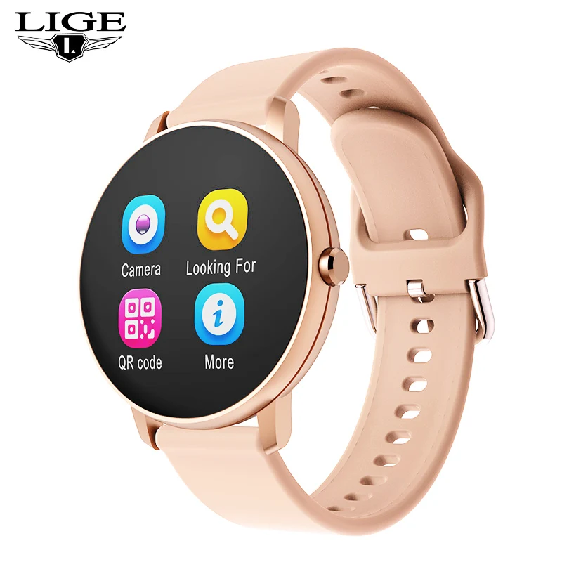 

LIGE Full Touch Screen Sport Smart Watch Men Women Fitness Tracker Man Heart Rate Monitor Blood Pressure Function Smartwatch