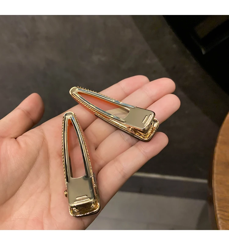 HZ 2019 заколка для волос с деревянными вставками корейские Простые полые заколки в