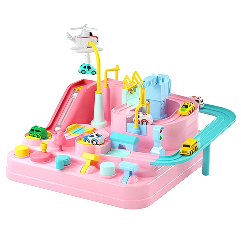

Racing Rail Car Track Car Adventure Game Brain Game Mechanical Interactive Train Toy Racing Educational Toys for Kids
