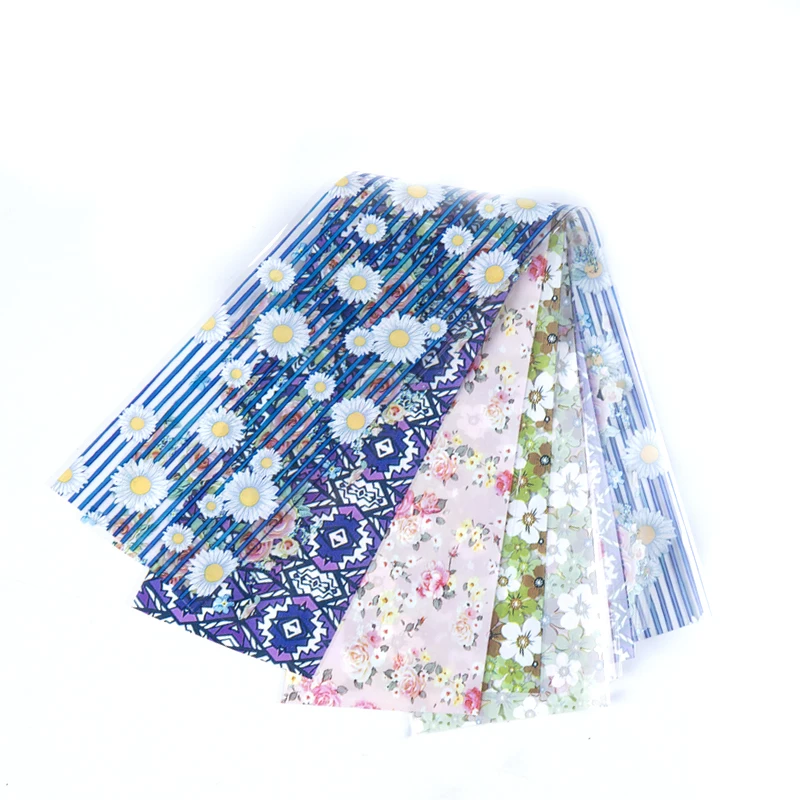 12 шт. наклейка с цветком для ногтей переводная Фольга наклейки дизайна