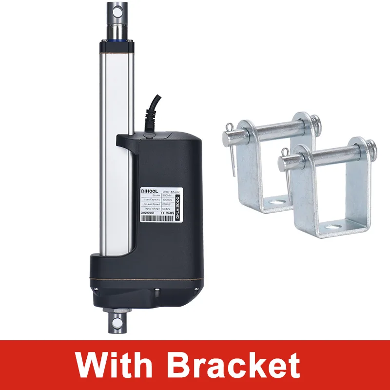 200mm Stroke DC 12V 24V Motor Linear Actuator Kit RF Controller Bracket Set Heavy Duty Fmax 12000N Vmax 60MM/S Automatic Device |