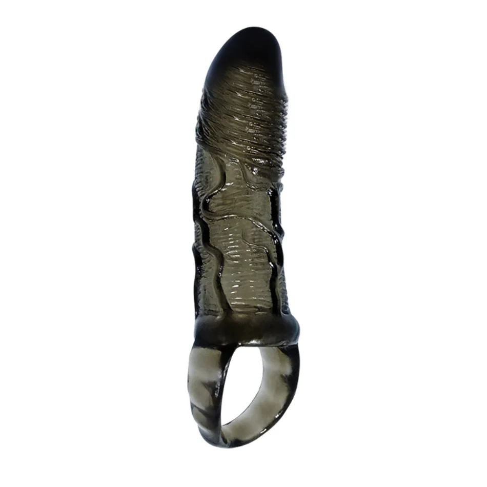 

Realistic Reusable Condom Penis Enlargement Sleeve Cock Ring Dick Extender Erotic Intimate Goods Condoms for Men Sex Toys Adults