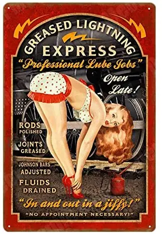 

Zyalex Pin Up Girl Plaque Cowgirl Vintage Metal Tin Sign Wall Decor for Bar Pub Club Man Cave Retro Sign Sexy Girl Metal