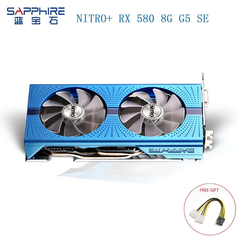 Видеокарта SAPPHIRE AMD NITRO + RX580 8GB GDDR5 256bit игровая видеокарта настольный ПК для игр