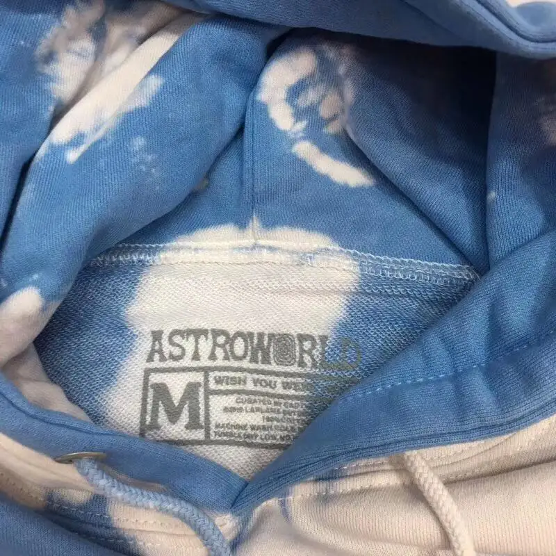 

Tie dyeing Travis Scott Astroworld Tour Astronaut Hooded Women Men Hoodies 1:1 Best Tie dyeing Sweatshirts ASTROWORLD Pullover
