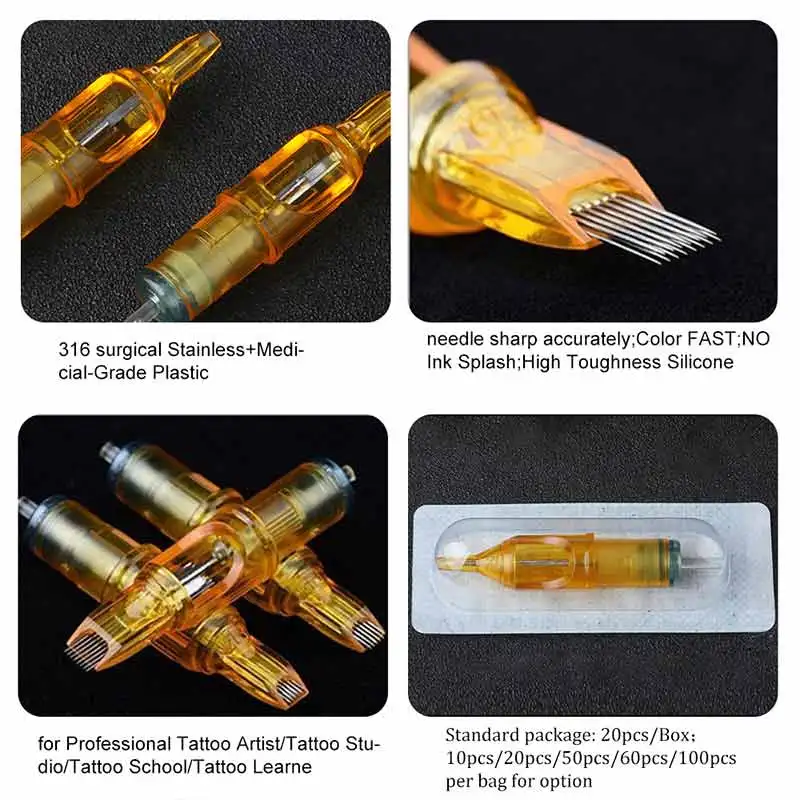 Картридж игл для татуажа 10 шт. игла перманентного макияжа с круглым шейдером